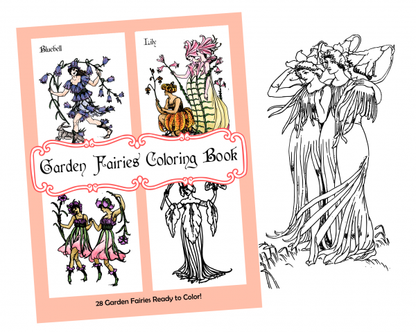 Garden Fairies Coloring Book